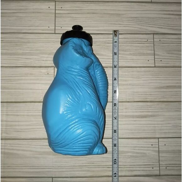 Vintage Circus Blue Elephant Blow Mold 32oz Water Bottle Made In The USA CA - Picture 8 of 9